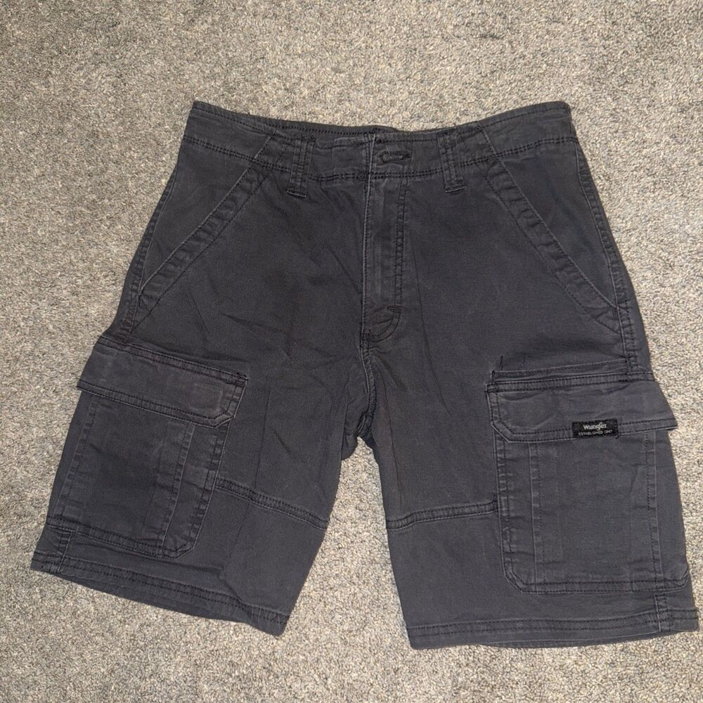 Y2K Skater Cargo Shorts Men's Sz 30 Blue Grey Grunge Pockets WRANGLER 60CMWGR